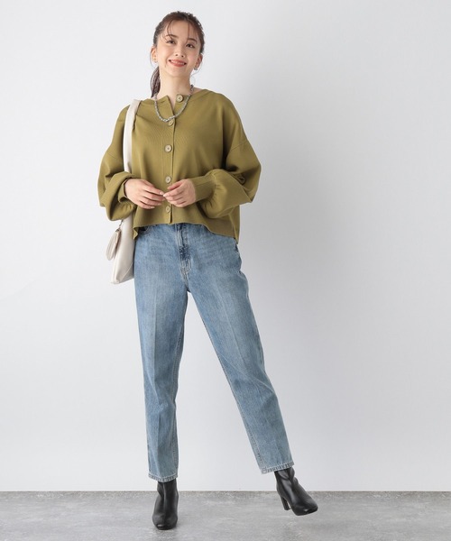 GLOBAL WORK(グローバルワーク)の「リッチライトニット2WAYカーディガン/962925(カーディガン/ボレロ・レディース・イエロー系その他/グレイッシュベージュ/その他/ブラック・FREE/SHORT)」の20枚目の写真