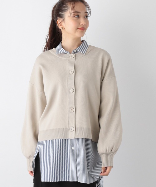 GLOBAL WORK(グローバルワーク)の「リッチライトニット2WAYカーディガン/962925(カーディガン/ボレロ・レディース・イエロー系その他/グレイッシュベージュ/その他/ブラック・FREE/SHORT)」の16枚目の写真