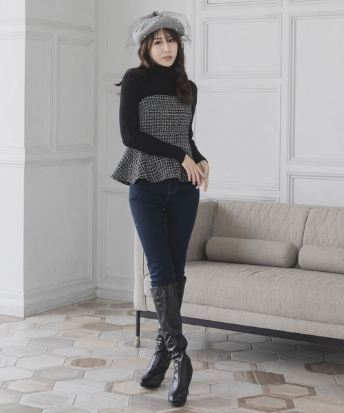 Julia Boutique（ジュリアブティック）の「ツイードビスチェ/23503（ベスト・レディース・ブラック/ドット・ONE）」の7枚目の写真