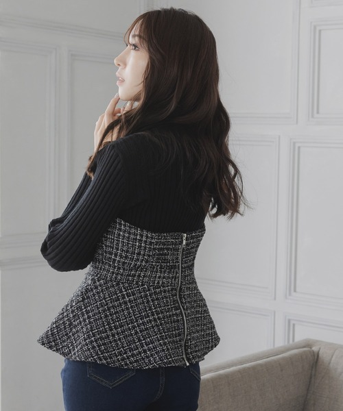 Julia Boutique（ジュリアブティック）の「ツイードビスチェ/23503（ベスト・レディース・ブラック/ドット・ONE）」の8枚目の写真