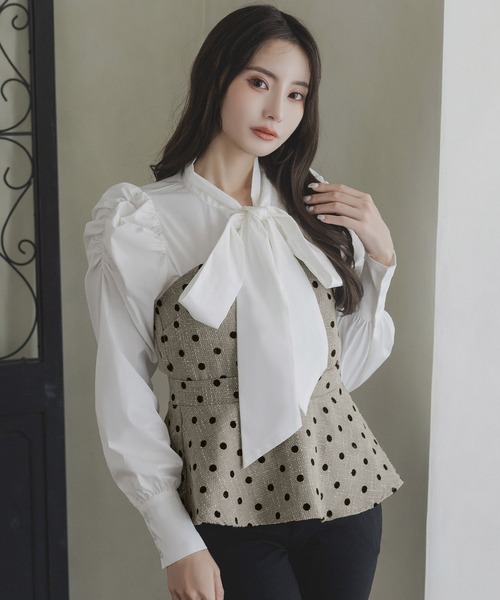 Julia Boutique（ジュリアブティック）の「ツイードビスチェ/23503（ベスト・レディース・ブラック/ドット・ONE）」の9枚目の写真