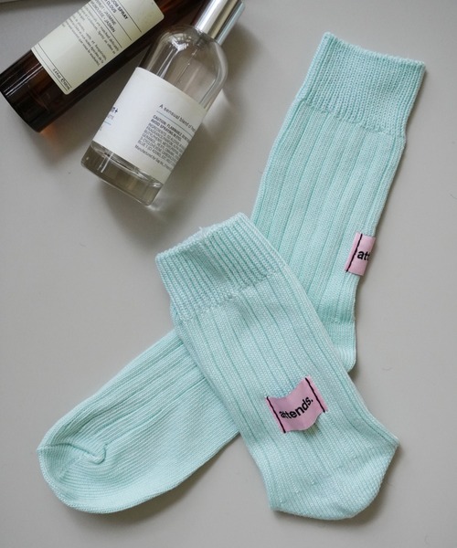 Jelly moo(ジェリームー)の「【 Jelly moo / ジェリームー 】 バックタグ リブソックス #(ソックス/靴下・レディース・ブラック/ピンク/ライトブルー/アイボリー/グレー/グリーン・FREE)」の16枚目の写真