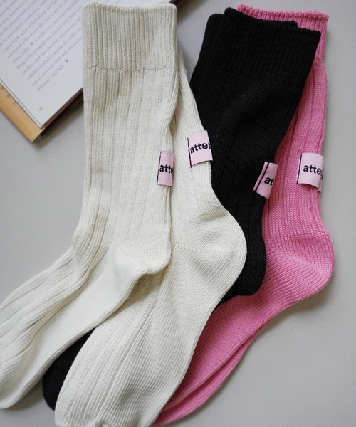 Jelly moo(ジェリームー)の「【 Jelly moo / ジェリームー 】 バックタグ リブソックス #(ソックス/靴下・レディース・ブラック/ピンク/ライトブルー/アイボリー/グレー/グリーン・FREE)」の18枚目の写真