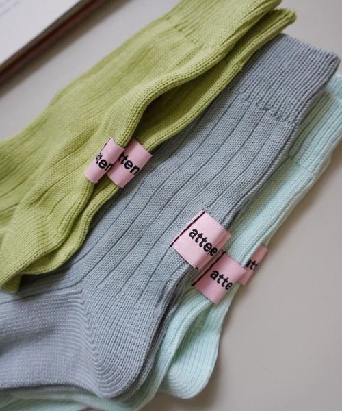 Jelly moo(ジェリームー)の「【 Jelly moo / ジェリームー 】 バックタグ リブソックス #(ソックス/靴下・レディース・ブラック/ピンク/ライトブルー/アイボリー/グレー/グリーン・FREE)」の19枚目の写真