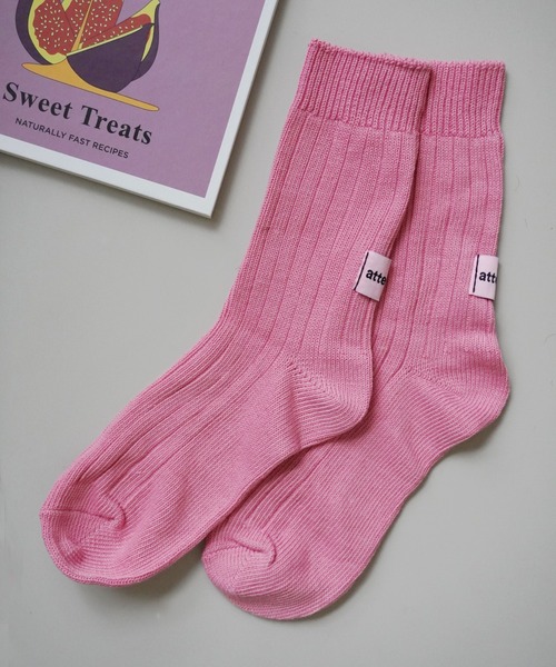 Jelly moo(ジェリームー)の「【 Jelly moo / ジェリームー 】 バックタグ リブソックス #(ソックス/靴下・レディース・ブラック/ピンク/ライトブルー/アイボリー/グレー/グリーン・FREE)」の22枚目の写真