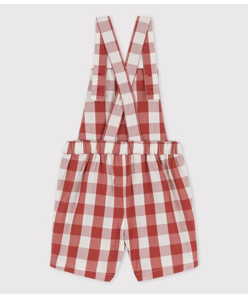 【セール】ウ゛ィシーチェックショートサロペット（サロペット/オーバーオール）｜PETIT BATEAU（プチバトー）