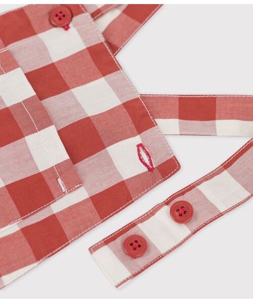 【セール】ウ゛ィシーチェックショートサロペット（サロペット/オーバーオール）｜PETIT BATEAU（プチバトー）