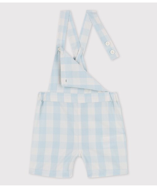 【セール】ウ゛ィシーチェックショートサロペット（サロペット/オーバーオール）｜PETIT BATEAU（プチバトー）