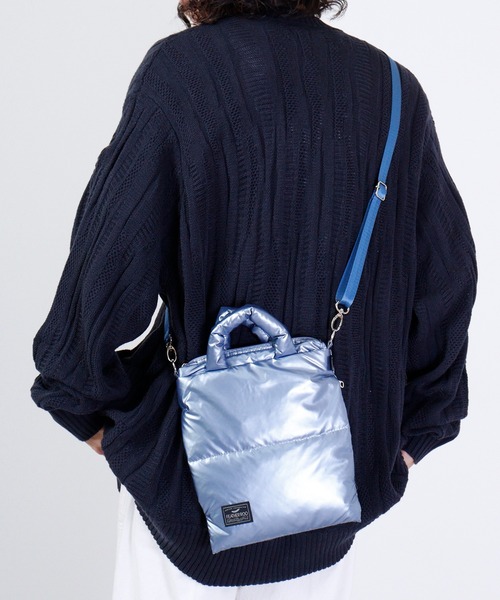 ROOTOTE（ルートート）の「ROOTOTE　フェザールー中綿サコッシュ（ショルダーバッグ・メンズ・ブルー系その他/グリーン系その他/ブラック×ブルー/イエロー/ピンク/カーキ/シルバー系その他/ブラック・FREE）」の6枚目の写真