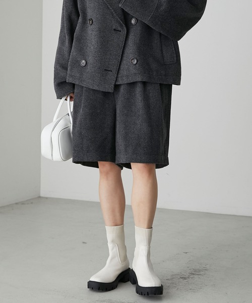 forksy.（フォルクシー）の「【forksy.】タンクソールソックスブーツ（ブーツ・レディース・アイボリー/カーキ/ブラック・M/L/S）」の8枚目の写真