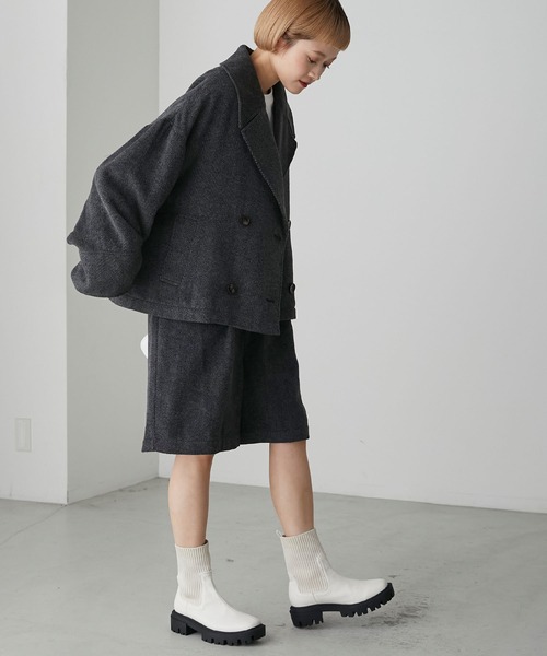 forksy.（フォルクシー）の「【forksy.】タンクソールソックスブーツ（ブーツ・レディース・アイボリー/カーキ/ブラック・M/L/S）」の12枚目の写真