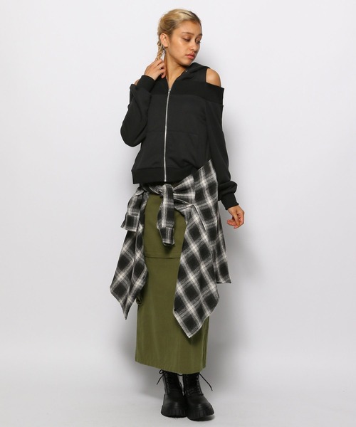 FOREVER 21（フォーエバー トゥエンティーワン）の「【2023AW】アソートチェックオーバーシャツ（シャツ/ブラウス・レディース・ネイビー/レッド/パープル/ブラック・FREE）」の7枚目の写真