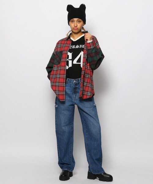 FOREVER 21（フォーエバー トゥエンティーワン）の「【2023AW】アソートチェックオーバーシャツ（シャツ/ブラウス・レディース・ネイビー/レッド/パープル/ブラック・FREE）」の14枚目の写真