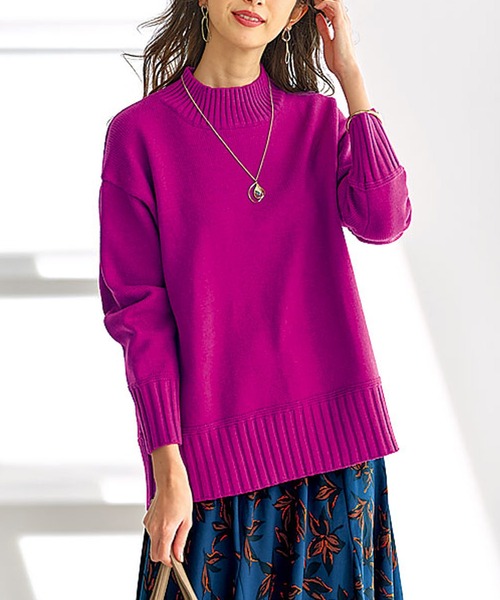 セール】洗える！バックスリットデザインニット（ニット/セーター