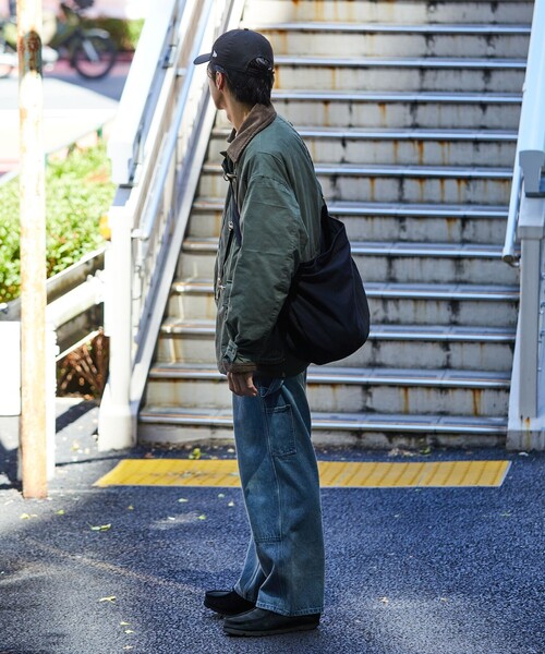 FREAK'S STORE(フリークスストア)の「FREAK’S STORE/フリークスストア ストレートシルエット ワイド ダブルニーデニム/ビックシルエット/デニムパンツ/ワークパンツ(デニムパンツ・メンズ・ネイビー/ブラック・MEDIUM/LARGE)」の8枚目の写真