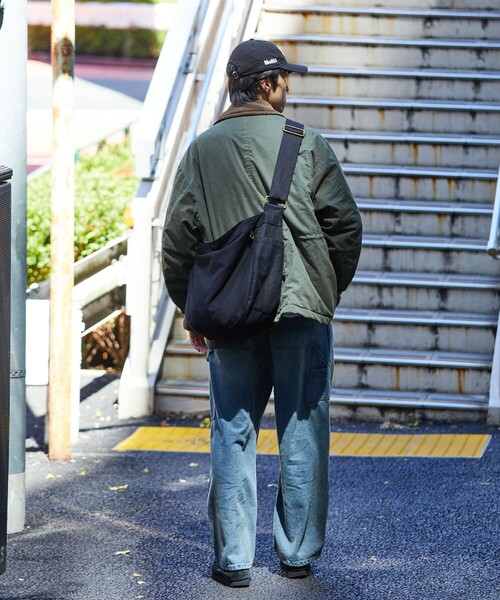 FREAK'S STORE(フリークスストア)の「FREAK’S STORE/フリークスストア ストレートシルエット ワイド ダブルニーデニム/ビックシルエット/デニムパンツ/ワークパンツ(デニムパンツ・メンズ・ネイビー/ブラック・MEDIUM/LARGE)」の9枚目の写真