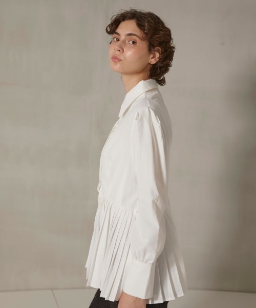 MIRO AMURETTE（ミロアミュレット）の「pleats shirt "knit vest set"/ベスト付きプリーツシャツ（シャツ/ブラウス・レディース・ホワイト・FREE）」の12枚目の写真