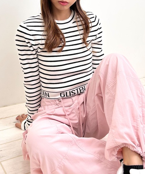 INGNI（イング）の「裾ロゴショート丈ニット（ニット/セーター・レディース・オフホワイト/チャコールグレー/その他/ブラック・M）」の17枚目の写真