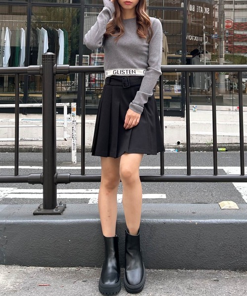 INGNI（イング）の「裾ロゴショート丈ニット（ニット/セーター・レディース・オフホワイト/チャコールグレー/その他/ブラック・M）」の20枚目の写真