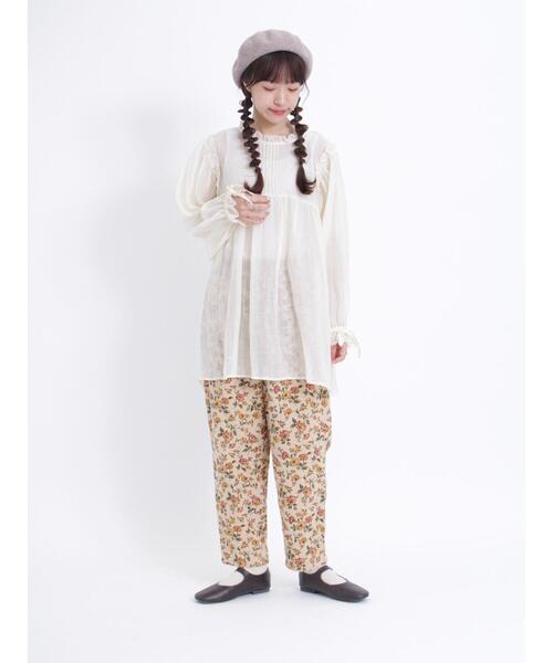 Samansa Mos2（サマンサ モスモス）の「シアーチュニックブラウス（チュニック・レディース・キナリ/ブラウン/ブラック・F）」の13枚目の写真