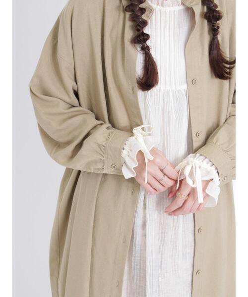 Samansa Mos2（サマンサ モスモス）の「シアーチュニックブラウス（チュニック・レディース・キナリ/ブラウン/ブラック・F）」の16枚目の写真