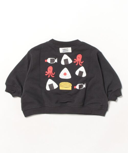 HOGAN RANCH WEAR（ホーガンランチウエア）の「ポケットひょっこりトレーナー/前後プリント（80～130cm）（スウェット・キッズ・ベージュ/ブラック/グレー/オフホワイト・80/90/95/100/110/120/130）」の6枚目の写真