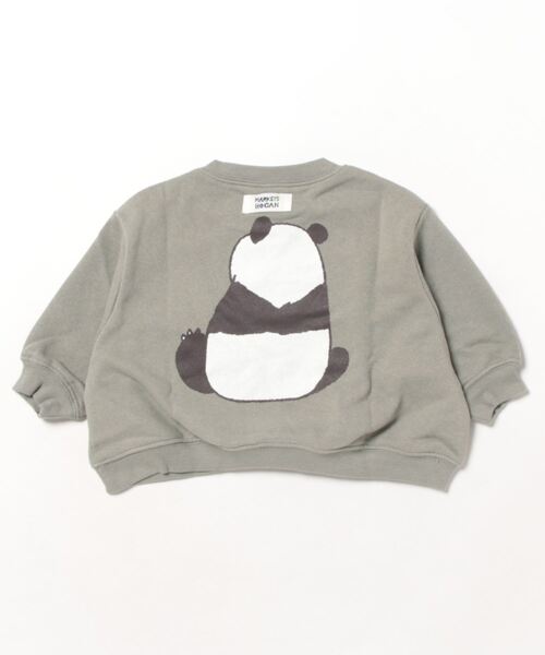 HOGAN RANCH WEAR（ホーガンランチウエア）の「ポケットひょっこりトレーナー/前後プリント（80～130cm）（スウェット・キッズ・ベージュ/ブラック/グレー/オフホワイト・80/90/95/100/110/120/130）」の7枚目の写真