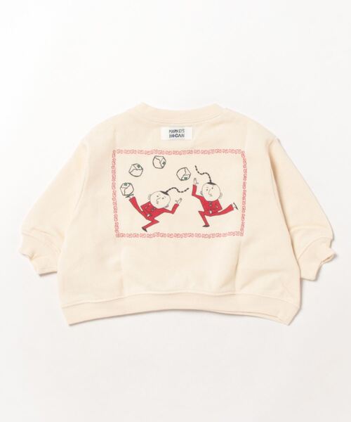 HOGAN RANCH WEAR（ホーガンランチウエア）の「ポケットひょっこりトレーナー/前後プリント（80～130cm）（スウェット・キッズ・ベージュ/ブラック/グレー/オフホワイト・80/90/95/100/110/120/130）」の8枚目の写真