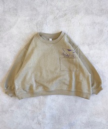 ポケットひょっこりトレーナー/前後プリント（80～130cm）