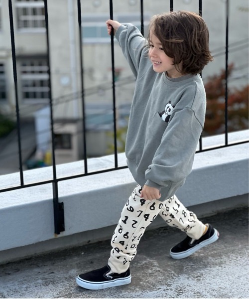 HOGAN RANCH WEAR（ホーガンランチウエア）の「ポケットひょっこりトレーナー/前後プリント（80～130cm）（スウェット・キッズ・ベージュ/ブラック/グレー/オフホワイト・80/90/95/100/110/120/130）」の15枚目の写真