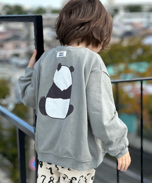 HOGAN RANCH WEAR（ホーガンランチウエア）の「ポケットひょっこりトレーナー/前後プリント（80～130cm）（スウェット・キッズ・ベージュ/ブラック/グレー/オフホワイト・80/90/95/100/110/120/130）」の16枚目の写真