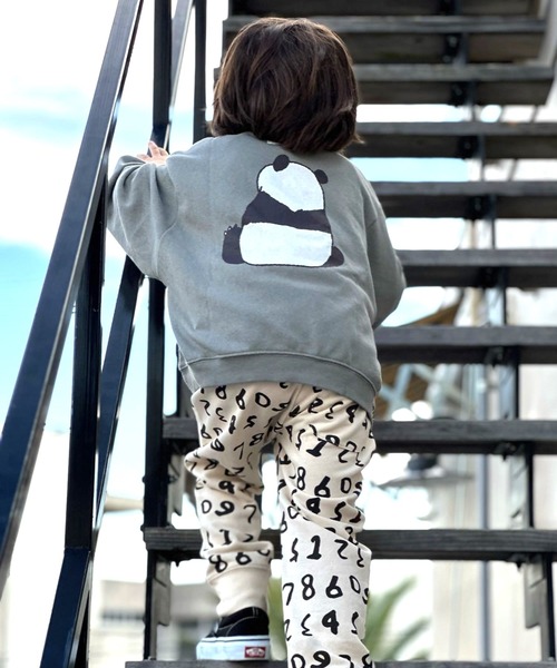 HOGAN RANCH WEAR（ホーガンランチウエア）の「ポケットひょっこりトレーナー/前後プリント（80～130cm）（スウェット・キッズ・ベージュ/ブラック/グレー/オフホワイト・80/90/95/100/110/120/130）」の14枚目の写真