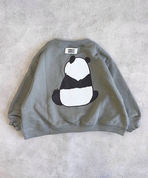 HOGAN RANCH WEAR（ホーガンランチウエア）の「ポケットひょっこりトレーナー/前後プリント（80～130cm）（スウェット・キッズ・ベージュ/ブラック/グレー/オフホワイト・80/90/95/100/110/120/130）」の19枚目の写真