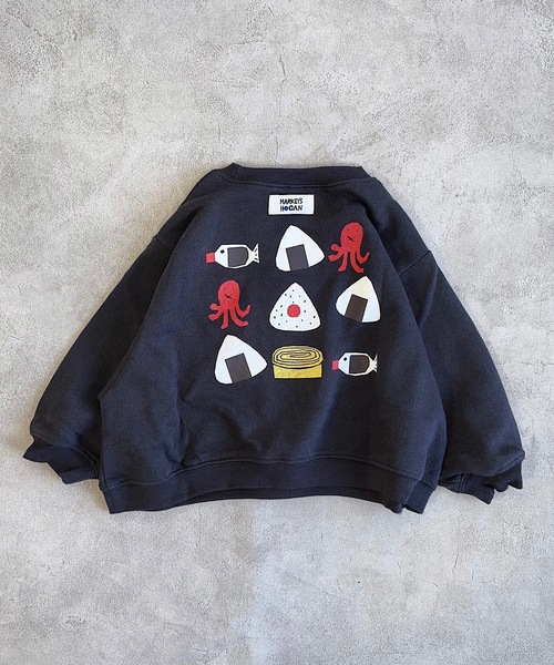 HOGAN RANCH WEAR（ホーガンランチウエア）の「ポケットひょっこりトレーナー/前後プリント（80～130cm）（スウェット・キッズ・ベージュ/ブラック/グレー/オフホワイト・80/90/95/100/110/120/130）」の22枚目の写真