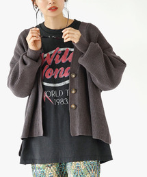 MIMIMEMETE | リブ編み ボックスカーディガン(カーディガン/ボレロ)