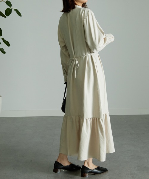 RANAN(ラナン)の「コーデュロイティアードシャツワンピ(ワンピース・レディース・ライトベージュ/ピンク・M/L/LL)」の5枚目の写真