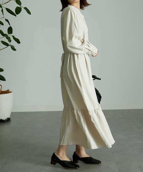 RANAN(ラナン)の「コーデュロイティアードシャツワンピ(ワンピース・レディース・ライトベージュ/ピンク・M/L/LL)」の10枚目の写真