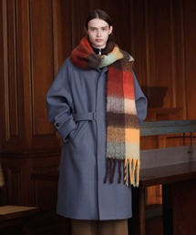 JUNRED | ウーリーニットステンカラーベルテッドコート(ステンカラーコート)