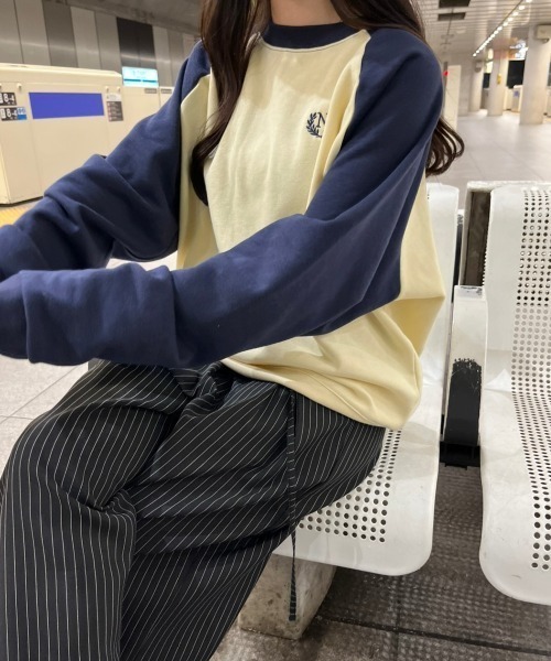 nemne store（ネンネストア）の「【低身長サイズあり】裏起毛ラグランスウェット（スウェット・レディース・クリーム/オートミール・SMALL/MEDIUM）」の4枚目の写真