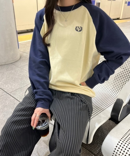 nemne store（ネンネストア）の「【低身長サイズあり】裏起毛ラグランスウェット（スウェット・レディース・クリーム/オートミール・SMALL/MEDIUM）」の6枚目の写真