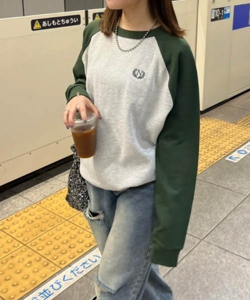 nemne store（ネンネストア）の「【低身長サイズあり】裏起毛ラグランスウェット（スウェット・レディース・クリーム/オートミール・SMALL/MEDIUM）」の10枚目の写真