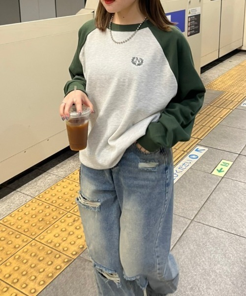 nemne store（ネンネストア）の「【低身長サイズあり】裏起毛ラグランスウェット（スウェット・レディース・クリーム/オートミール・SMALL/MEDIUM）」の11枚目の写真