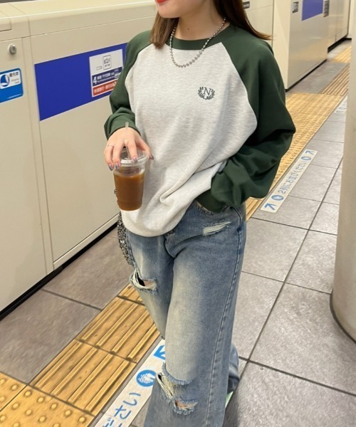 nemne store（ネンネストア）の「【低身長サイズあり】裏起毛ラグランスウェット（スウェット・レディース・クリーム/オートミール・SMALL/MEDIUM）」の17枚目の写真