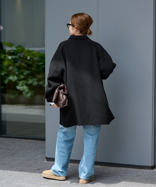 FRAMeWORK(フレームワーク)の「≪追加≫ハミルトンリバーテーラードコート2(その他アウター・レディース・ブラック/キャメル・38/36)」の5枚目の写真