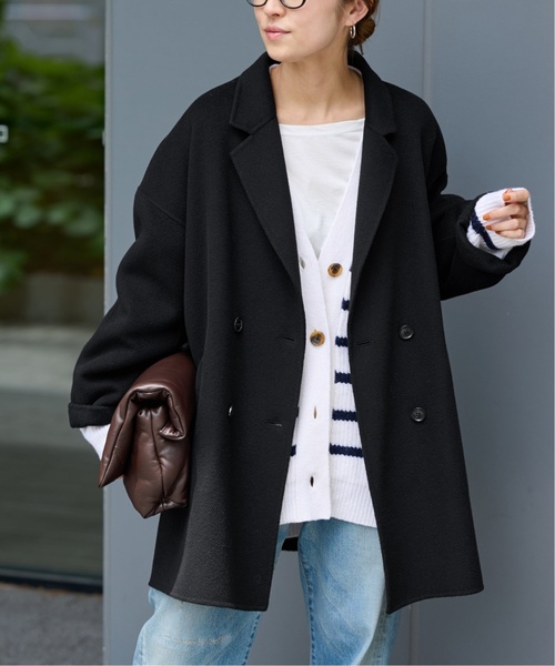 FRAMeWORK(フレームワーク)の「≪追加≫ハミルトンリバーテーラードコート2(その他アウター・レディース・ブラック/キャメル・38/36)」の6枚目の写真