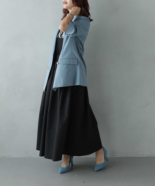 cawaii(カワイイ)の「ポコポコキルティングロングスカート(スカート・レディース・グリーン/ブラック/グレー系その他・FREE)」の6枚目の写真