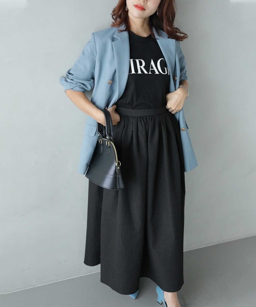 cawaii(カワイイ)の「ポコポコキルティングロングスカート(スカート・レディース・グリーン/ブラック/グレー系その他・FREE)」の8枚目の写真