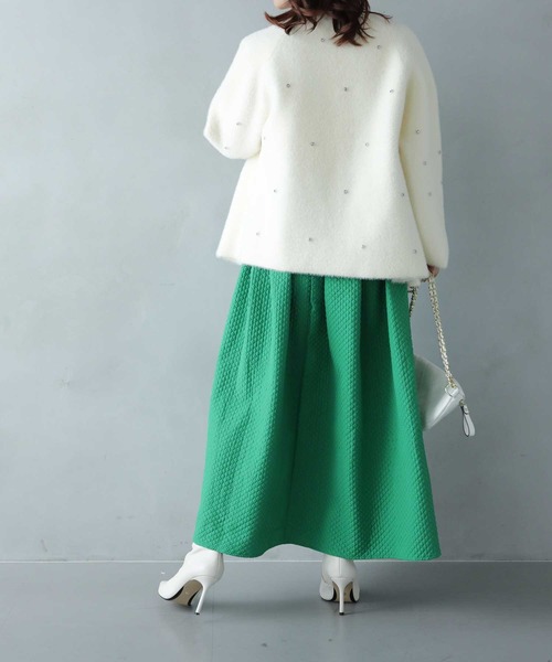 cawaii(カワイイ)の「ポコポコキルティングロングスカート(スカート・レディース・グリーン/ブラック/グレー系その他・FREE)」の14枚目の写真