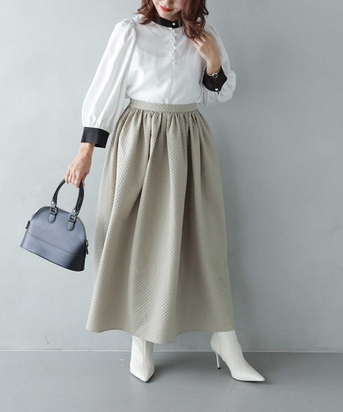 cawaii(カワイイ)の「ポコポコキルティングロングスカート(スカート・レディース・グリーン/ブラック/グレー系その他・FREE)」の17枚目の写真