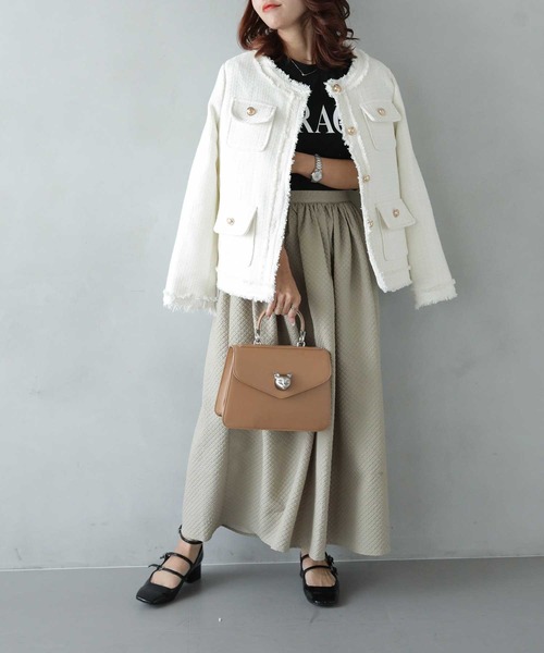 cawaii(カワイイ)の「ポコポコキルティングロングスカート(スカート・レディース・グリーン/ブラック/グレー系その他・FREE)」の15枚目の写真